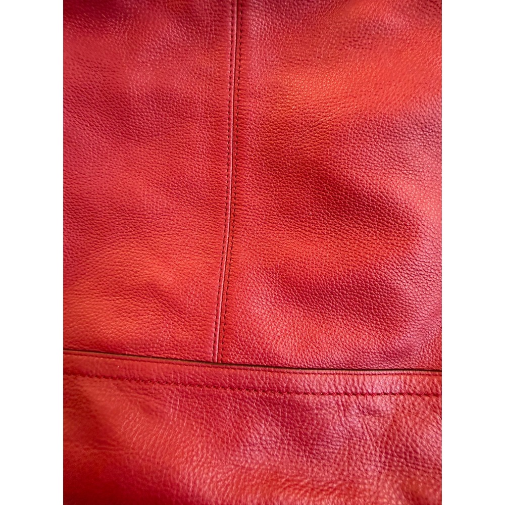 Coach Park Red Pebble Leather Hobo Shoulder Bag Purse Handbag F23293 - Picture 11 of 16